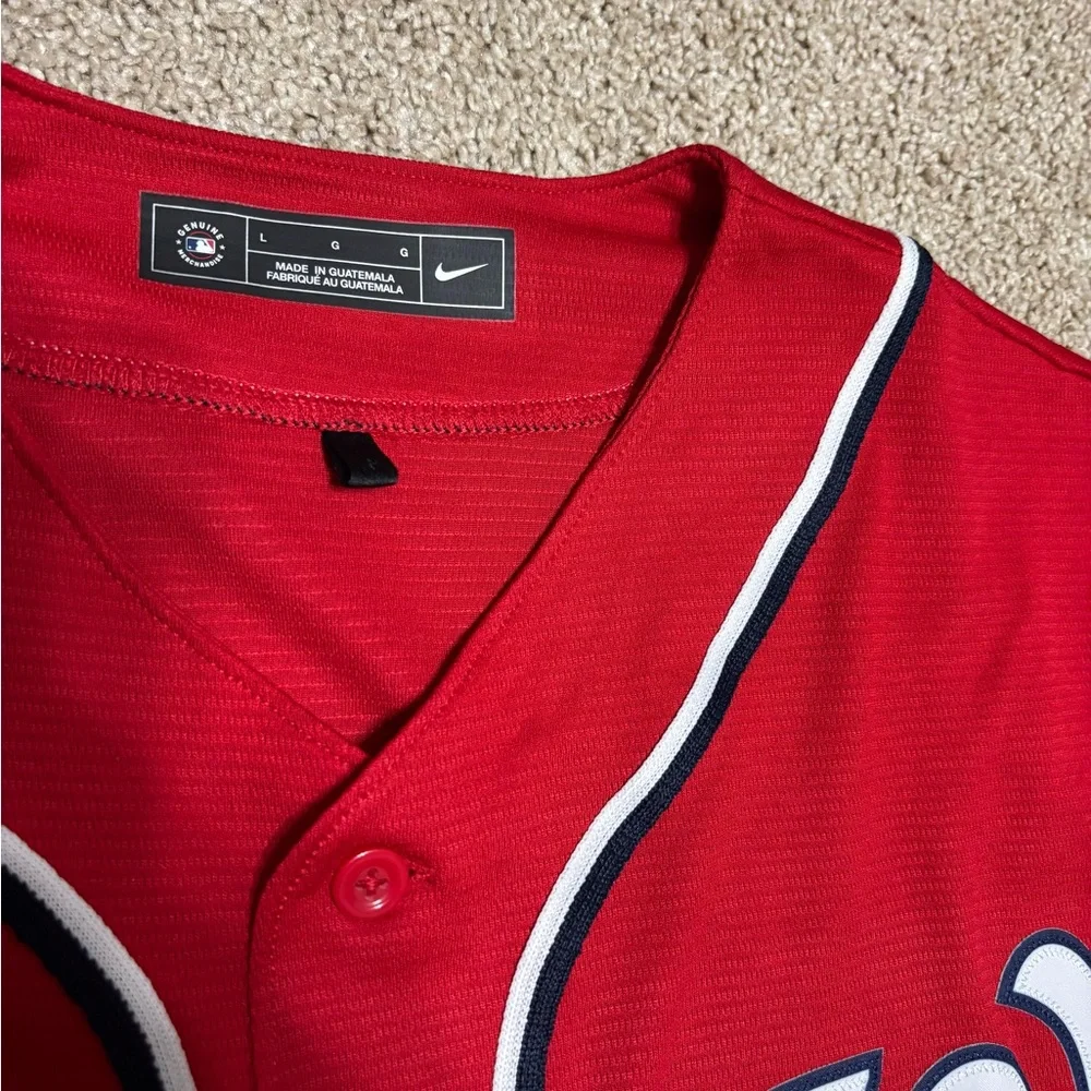 Nike Red Washington Nationals Baseball Jersey - Picture 2 of 3